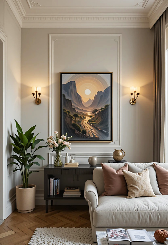 Sconces in living room