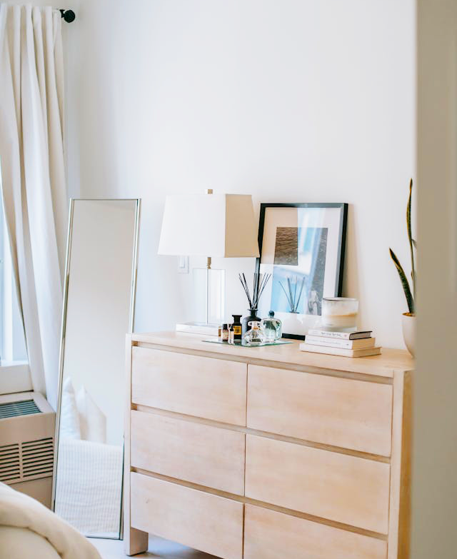 Mirror Next to a Console Table