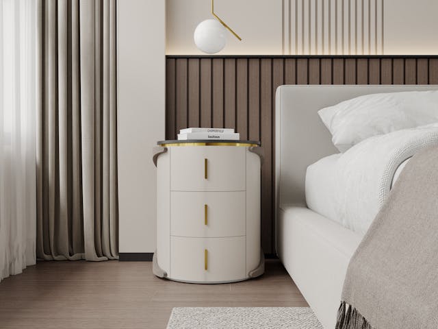 Wall Paneling behind bed